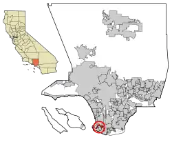 Location of Rolling Hills Estates in Los Angeles County, California