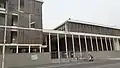 The front gate of the school
