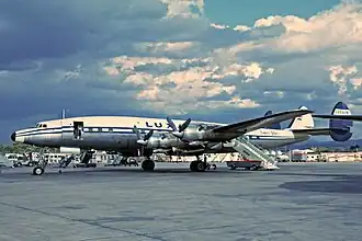 A L-1649A Starliner of Luxair.