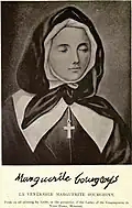 La Venerable Marguerite Bourgeoys by Pierre Le Ber c. 1700, before restoration.