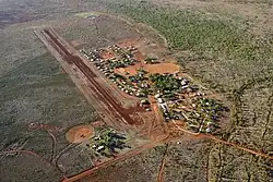 Aerial view of Hooker Creek / Lajamanu Airport