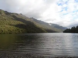 Lake Alabaster is a prominent lake fed by the Pyke River.