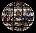Western stained-glass window depicting the Last Supper