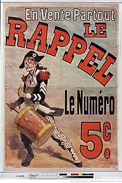 Front page of Le Rappel
