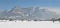 Mount Lefre and Mount Mezza in winter