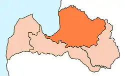 Location of Archdiocese of Riga in Latvia