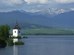 Church tower at Liptovská Mara.