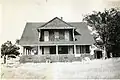 The now-demolished Recreation Building, pictured in 1947, which was one of several buildings that stood on the island during World War II
