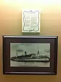 HMHS&nbsp;Llandovery Castle (210 dead, 24 survivors, June 1918) plaque, Stadacona Health Centre