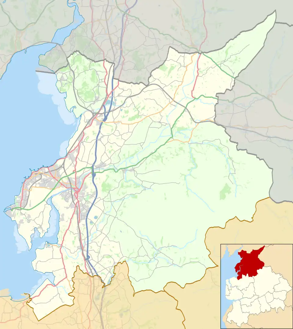 Aldcliffe is located in the City of Lancaster district