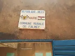 Sign in village
