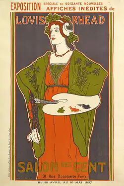 Rhead exhibition in Salon des Cent, 1897