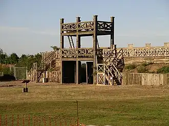 Reconstructed main gate (inner aspect) of Lunt Fort