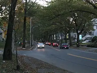 Lynn Fells Parkway near Warwick Road in Melrose