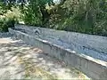 The fountain on the road of the village