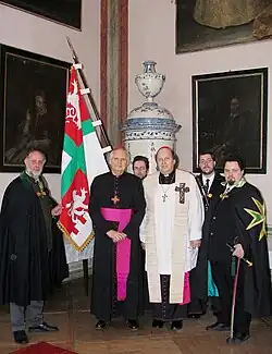 Jan Dobrzenský (at left) with Josef Koukl, Pavel Posád and Miroslav Šantin (Litoměřice, 2005)