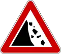 Rockfall on the right