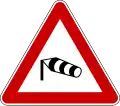 Crosswind on the right