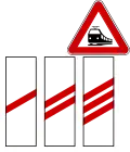 Distance of level crossing without barrier