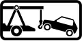 The tow truck is working