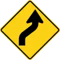 W1-4 (D) Reverse curve, first to the right