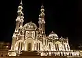 The mosque at night, in 2019