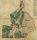Old map of Předmostí (Predmost) 1830, earlier than research start