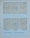 Machine-made metallic lace