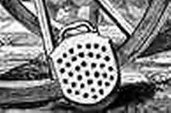 Magazine plate of a Montigny mitrailleuse, designed to hold 37 cartridges and to be slid into the breech before firing
