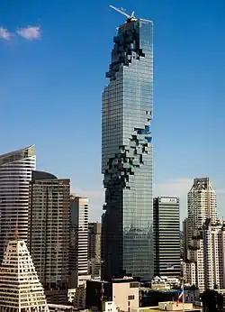 The MahaNakhon tower in the Bang Rak District.