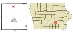 Location of New Sharon, Iowa