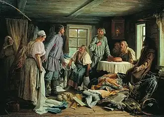 Russian peasants, ca. 1871, by Vassily Maximov.