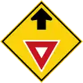 Give way sign ahead