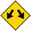 Roadway diverges