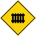 Level crossing with gates ahead