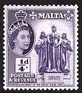 Depicting the Monument of the Great Siege, Valletta