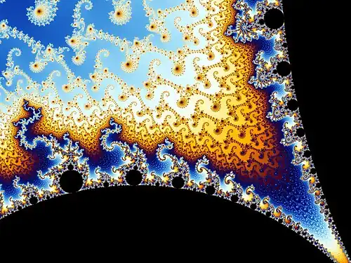 The "seahorse valley"[65] of the satellite. All the structures from the start reappear.