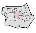 Location of Nieuwelanddistrict in Barendrecht