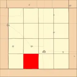 Location in Harlan County