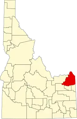 State map highlighting Fremont County