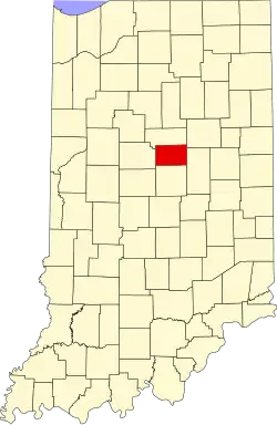 State map highlighting Tipton County
