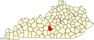 State map highlighting Green County