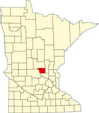 State map highlighting Benton County