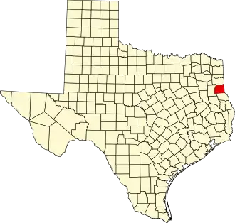 State map highlighting Panola County