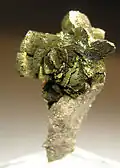 Iridescent cluster of marcasite crystals (3.3 × 2.1 × 1.4&nbsp;cm)