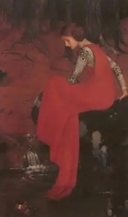 Marianne Stokes, Melisande, tempera on canvas, 1895–1898