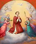 Saint Stephen Among the Angels, 1857, oil on mill-board, The Jack Daulton Collection, Los Altos Hills, California[13]