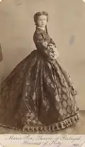 Photograph of Maria Pia as a teenager (1863)