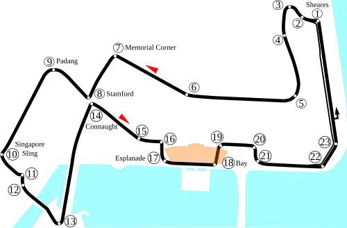 Layout of the Marina Bay Street Circuit