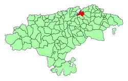Location of Marina de Cudeyo